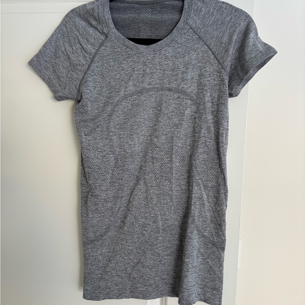Gray Lululemon Swiftly Tech Short Sleeve Top